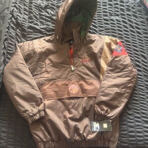 STARTER Brown Kids Puffer Jacket with Hood